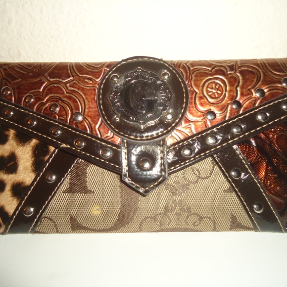 G Women's Tan Canvas Wallet Button Size--7.5x4 in - Picture 2 of 11